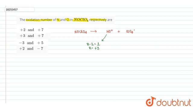 The oxidation number of N and Cl in `NOClO_(4)` respectively are смотреть онлайн