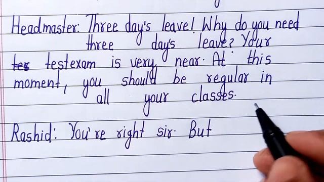 dialogue writing/dialogue between myself and the headmaster on three day's leave смотреть онлайн