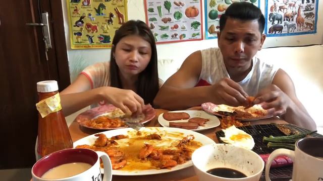 BRUNCH MUKBANG with Homemade Garlic Butter Shrimp, SPAM, Egg, Hotdog) Ep 9 смотреть онлайн
