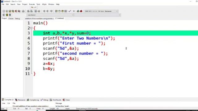Write a Program to Sum of Two Numbers using Pointer in C Language | in hindi смотреть онлайн