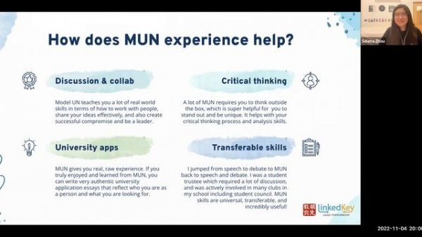 20221104 Model UN Learning and Top US Uni Application