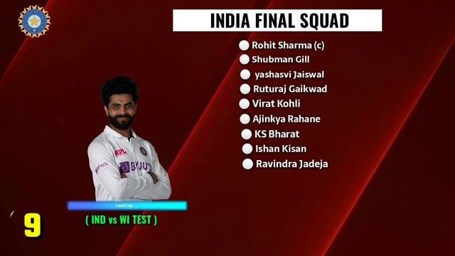 India vs West Indies 2023 Test Series - India Final squad | India 16 members Test squad 2023 смотреть онлайн