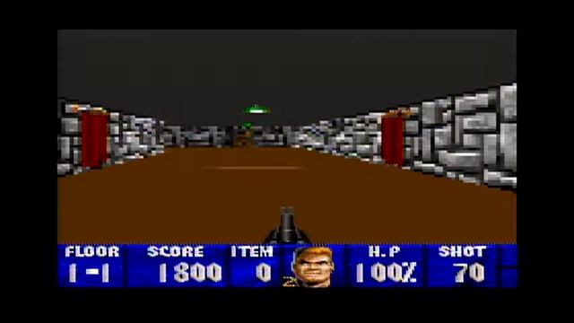 Wolfenstein 3D The Claw of Eisenfaust - SFC 1994 (Part 1 Floor 1-1) смотреть онлайн