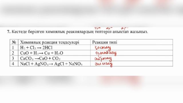 8 сынып класс химия 1 тоқсан ТЖБ смотреть онлайн
