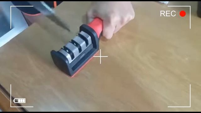 RS 168 Professional 3 Stage Knife Sharpener Manual Kitchen Knife Sharpening Tool For All Knives