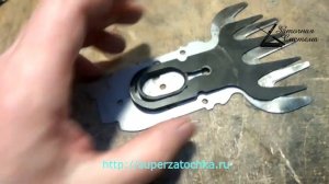 Заточка ножей кустореза Bosch своими руками.