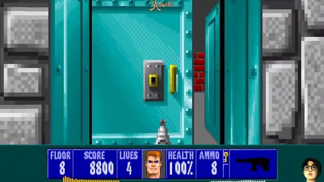 Wolfenstein 3D (1992) ► E1M8 ► 100% ► 2:01