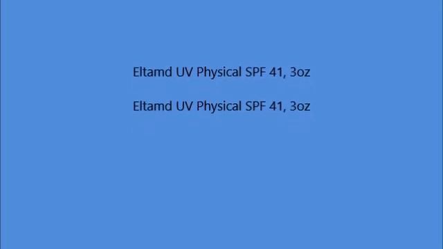 Eltamd UV Physical SPF 41, 3oz смотреть онлайн