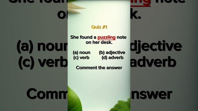 English Grammar Test | Parts of speech | Learn English | Quiz 1#english #englishgrammar #englishtes смотреть онлайн
