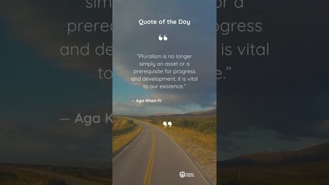Imam Says | Quote of the Day | Aga Khan IV | Pluralism is no longer Simply #quotes смотреть онлайн
