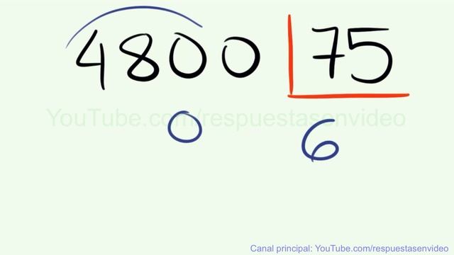cómo dividir sin resta entre dos cifras 4800 dividido entre 75 смотреть онлайн