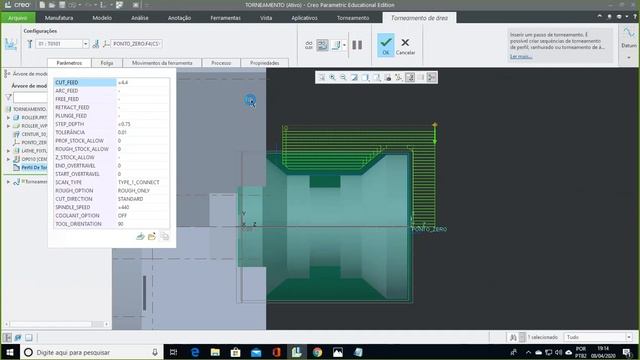 PTC Creo 6 - Creo NC - Torenamento - Parte 2/4 смотреть онлайн