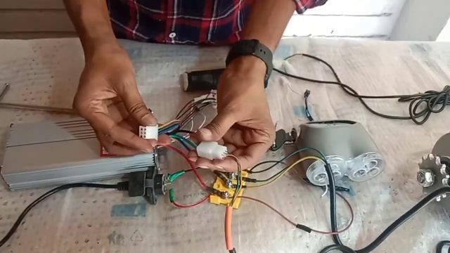 48V 750W/1000W BLDC geared motor kit complete wiring process with testing electric motorcycle kit смотреть онлайн