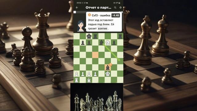 Разбор от Chesscom или напряжённый финал