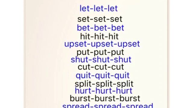 Irregular verbs (groups) смотреть онлайн