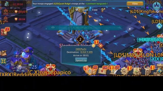 EMPEROR VS A TITAN! - 5MYTHIC CHAMP EMPEROR QUIET RIDGE VS KING HAJ - WAR FOR NOON - Lords Mobile смотреть онлайн