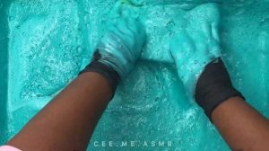 ASMR | Blue Sponge Squeezing with TyDBol, Neon Flash, Recycled Paste, Holi Powder, Tide, Roma & Mor