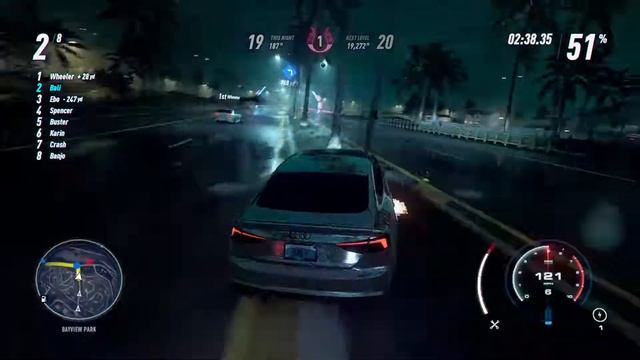 Night raceing with my chrome Audi S5 Need For Speed Heat смотреть онлайн