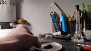 Реакция марганцовки и древесного угля