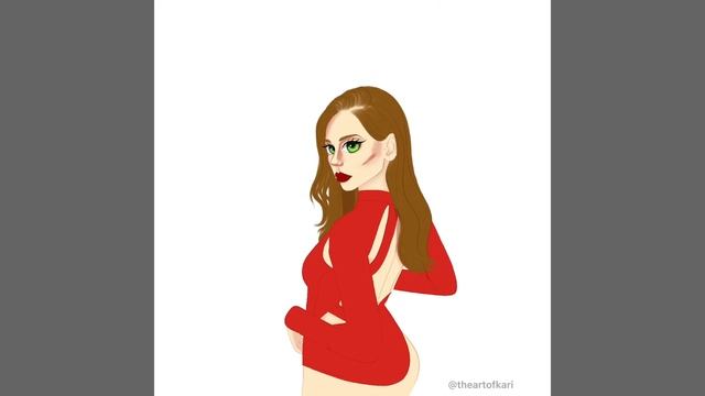 Process video illustration of Ester Exposito смотреть онлайн