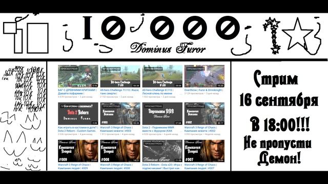 10 000 Подписчиков! | Повесть Фурора #00? | Спасибо всем ^^ смотреть онлайн