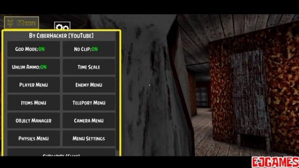 Granny Chapter 2 Ciber Hacker Mod Gameplay( Mod Menu and Unlimited Ammo)