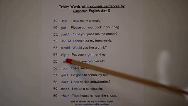 Phase 5 Tricky words with example sentences by Cinnamon English (Set 5) смотреть онлайн