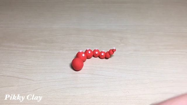 DIY Worm clay red color with bow смотреть онлайн