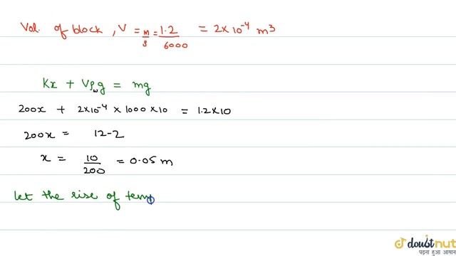 A metal block of density `6000 kg m^(-3)` and mass `1.2 kg` is respended throught a spring of смотреть онлайн