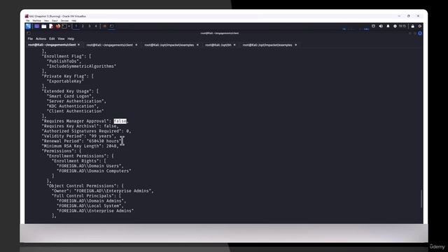AD Pentest 05 Module  - 55 -ESC1 Certificate Template Vulnerability Analysis 101