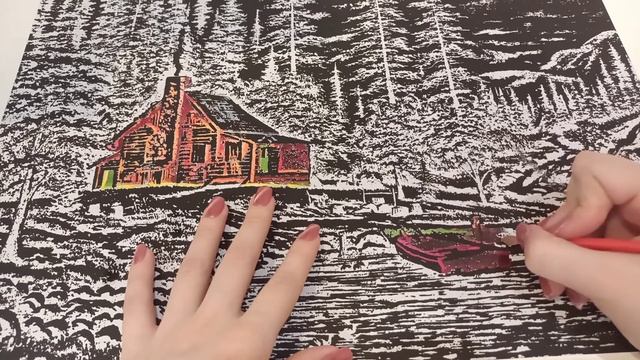 АСМР Картина-гравюра 🖼️ Скретчинг часть 2 / ASMR Scratching Picture-engraving Part 2✍️