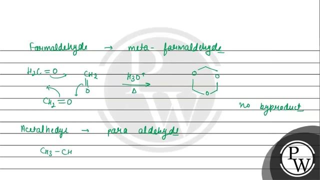 Example of condensation polymer is
(1) Formaldehyde \( \rightarrow \) meta-formaldehyde
(2) Acet... смотреть онлайн