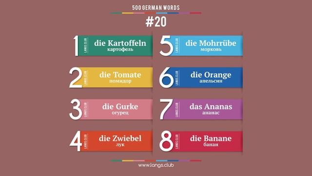 #20 - НЕМЕЦКИЙ ЯЗЫК - 400 основных слов. Изучаем немецкий язык самостоятельно. смотреть онлайн