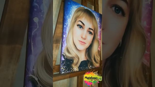 Портрет на холсте в стиле Дрим-Арт🎨 смотреть онлайн