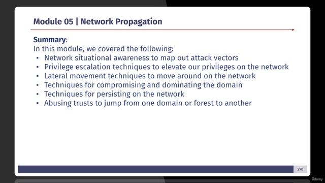 AD Pentest 05 Module  - 64 -Network Propagation Module Summary