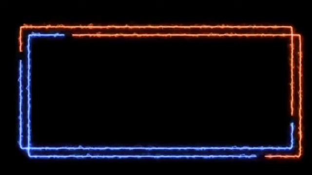 Orange & Blue | Double Line NEON Frame | GLOWING BORDER | Template | Loop Video | Vickey Creation смотреть онлайн