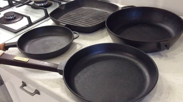 Как прокалить новую чугунную сковороду смотреть онлайн