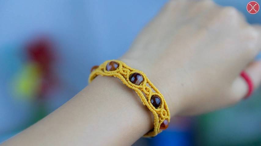 Macrame tutorial： Easy and clearly DIY Macrame bracelet tutorial with beads смотреть онлайн