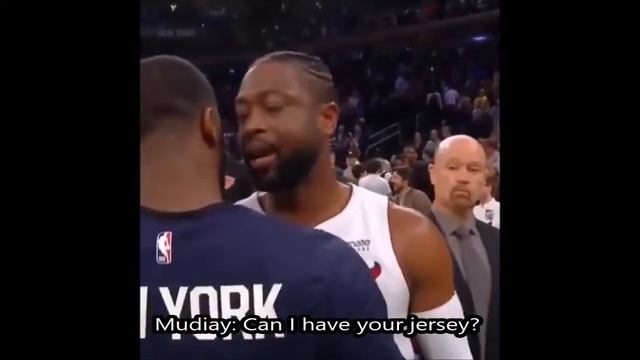 Emmanuel Mudiay asks Dwyane Wade for his jersey and he says NO 