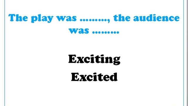 adjectives with ed or adjectives with ing ? (boring vs bored) смотреть онлайн