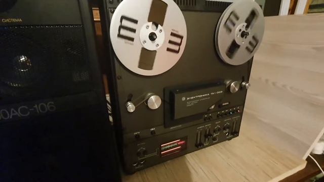 Запись на магнитофоне Электроника ТА1-003 после профилактики. часть 1 смотреть онлайн