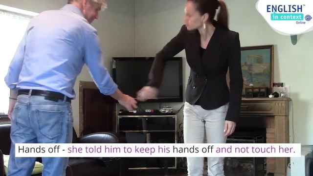What does the phrasal verb 'hands off' mean? смотреть онлайн