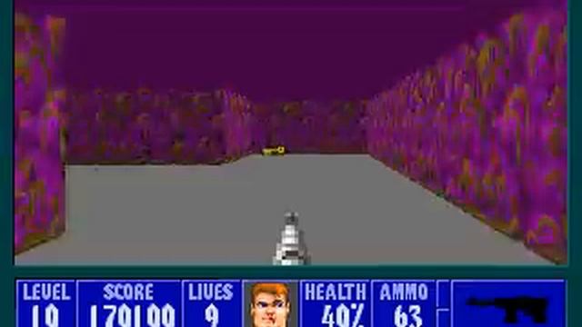 Wolfenstein 3D - Episode 1 - Level 10(Secret Level) смотреть онлайн