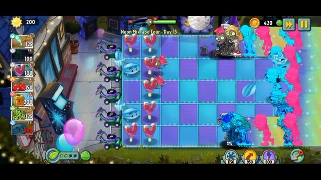 Pvz2# Neon Mixtape Toure_day 13 Level#viralvideo
