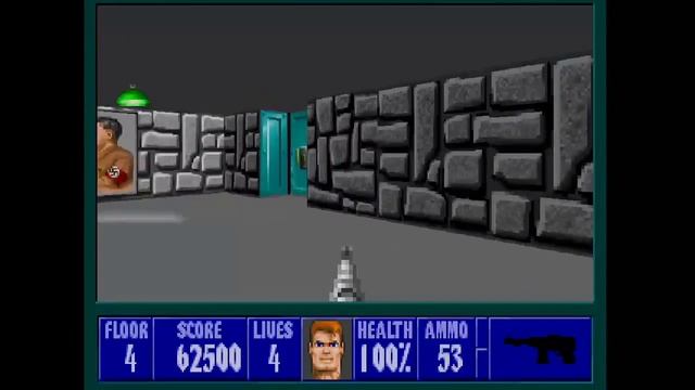 Wolfenstein 3D (1992 / PC / Xbox360) - E1M4 смотреть онлайн