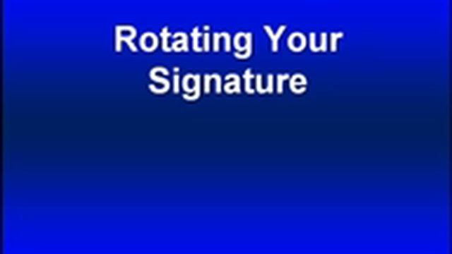 Rotating your Signature within a Forum смотреть онлайн