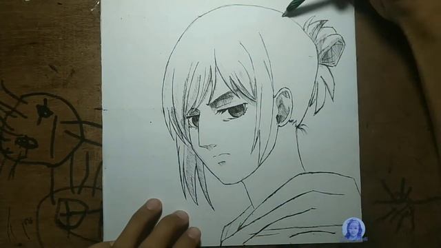 Drawiing anime annie leonhart - Attack on Titan / Shingeki no Kyojin / 進撃の巨人 using a pen смотреть онлайн