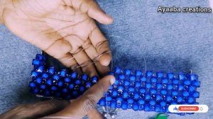 Сумка из бусин с фермуаром