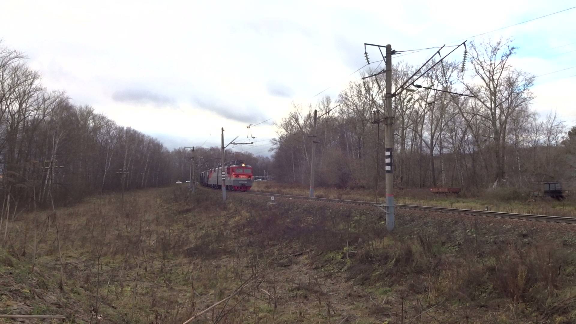 Электровоз ВЛ80с-167 с грузовым поездом прибывает на станцию Ройка смотреть онлайн