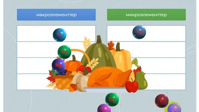 Тест"Тірі ағзалардағы химиялық элементтер" смотреть онлайн